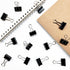 120Pcs Mini Binder Clips, 5/8 inch(15mm), Paper Clamps Small Size for Office Supplies, Black...