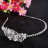 EVER FAITH Women's Austrian Crystal Wedding Bridal Flower Leaf Cluster Hair Band Clear Silver-Tone...