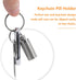 Titanium Keychain Pill Holder Container,Waterproof Portable Pill Box Case for Purse or Pocket, Pill Fob Medicine Organizer for Outdoor Travel Camp...