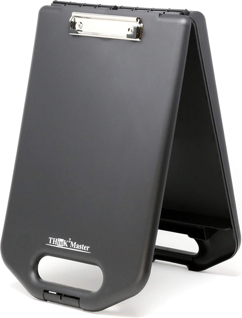 Think2Master Black Plastic Storage Clipboard with Handle and Real Hinges. Storage Area Holds 275 Letter Sized Paper....