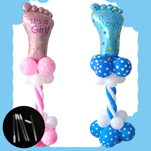 SING F LTD 5Pcs Plastic Sticks Clear Pole for Balloon Column Arch Base Stand Builder Kits...