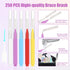 250pcs Interdental Brushes for Braces, 5 Colors Soft Bendable Braces Brushes Dental Teeth Flossing Head Disposable Hygiene Flosser Toothpick Tooth...