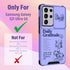 (2in1 for Samsung Galaxy S21 Ultra Case for Women Cute Girls Butterfly Phone Cover Pretty Girly Purple Butterfly Design with Camera Cover+ Ring St...