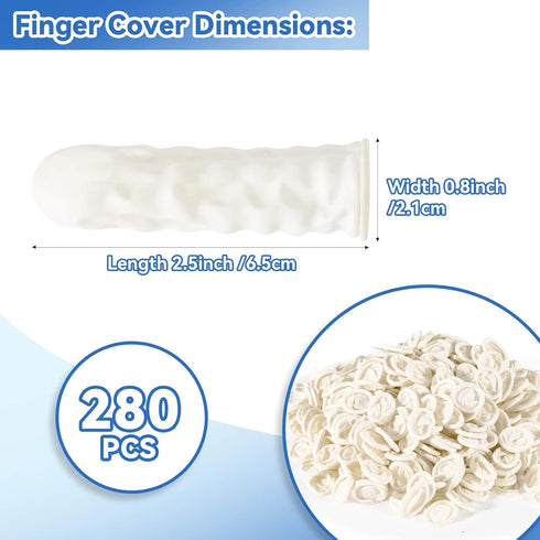 280PCS Small Finger Cots - Disposable Finger Gloves Finger Protector Rubber Fingers Cover Finger Shields Finger Sleeves for Beauty Nail Art Tattoo...