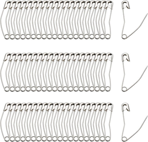120Pcs Curved Safety Pins Size 2, 1.5" / 38mm Quilting Basting Pins, Bent Safety Pins for Quilting and Knitting (Sliver)...