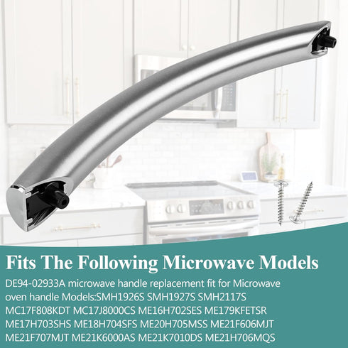 ?Upgrade?DE94-02933A Microwave Door Handle - Compatible with Samsung Microwave me19r7041fs me18h704sfs - Replaces DE94-04309A DE64-02522A AP562296...