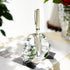QFkris 3.5'' Crystal Signature Fountain Pen & Pencil Holder Heart Shaped Glass Cut Pen Stand Office Supplies Desktop Organizer Desk Decoration Stu...