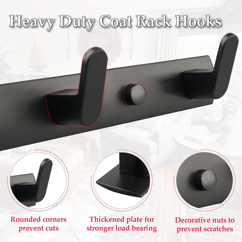 ULIBERMAGNET Magnetic Coat Hooks,Heavy Duty Magnetic Rack,Strong Rubber Magnetic Hanger for Refrigerator,Metal Cabinet,Door,Hanging Coat, Towel, B...