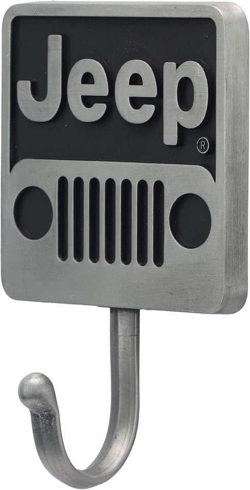 Open Road Brands Jeep Grille Metal Wall Hook - Jeep Wall Hook for Coats, Jackets, Keys and More...