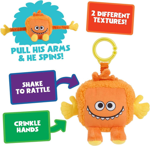 Super Simple WowWee Sensory Plush Monsters Dewey (Orange) with 5+ Sensory Features (Ages 0+)...