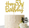 Gold Glitter Happy 53rd Birthday Cake Topper - 53 Cake Topper - 53rd Birthday Party Supplies - 53rd Birthday Party Decorations...