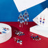 SUNNYCLUE 1 Box 366Pcs DIY 10 Pairs American Flag Patriotic Dangle Bohemian Earrings Making Kit 4th of July Independence Day Chandelier Charms Red...
