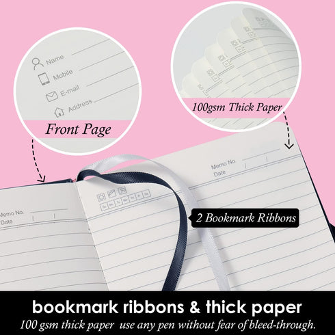 (3 Pack) Pocket Notebook Journal, Hardcover Small Mini Notebooks with Pens for Work, 3.7" x 5.7" A6 Notebook College Ruled with 100Gsm Premium Thi...