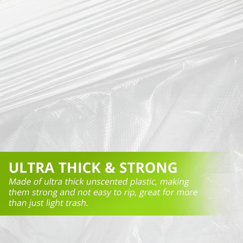 4 Gallon Trash Bags (90 Count) Clear Small Garbage Bags, Office Waste Basket Liners, 15-20 Liter Leak Proof Plastic Mini Trash Bags for Bathroom B...