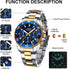BIDEN Mens Watches Chronograph Stainless Steel Waterproof Date Analog Quartz Watch Business Wrist Watches for Men...