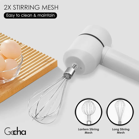 | Hand Whisk Electric | 3 Speed Handheld Mixer | Two Whisk Mount Baking Mixer | Cordless Electric Hand Mixer For Eggs, Soups, Cream, Batters | Por...