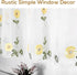 Sheer Embroidery Valance for Window with Daisy - Short Farmhouse Flower Kitchen White Curtain, 17x70inch, 1 Panel, ZHH...