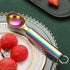 Rainbow Ice Cream Scoop, Berglander Stainless Steel Cookie Scoop Melon Baller Scooper Cones With Titanium Colorful Plating, Specialty Tools and Ga...