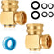 Garden Hose Swivel elbow Connector 90 Degree Solid Brass Pipe Fittings Hose Kink Protector (2 Pack)...