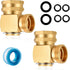 Garden Hose Swivel elbow Connector 90 Degree Solid Brass Pipe Fittings Hose Kink Protector (2 Pack)...