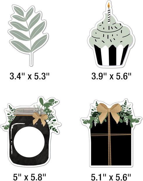 Carson Dellosa 62-Piece Farmhouse Classroom Birthday Calendar Bulletin Board Set, Classroom Birthday Chart With Happy Birthday Banner, Bulletin Bo...