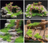 Fish Tank Decoration Moss Rockery Stone Plants Wood Ruins Landscaping Turtle Tank Decoration Fish Shrimp Shelter...