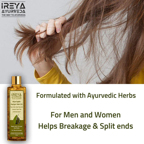 Herbal Hair Oil Ayurvedic Raw Herbs Mix Oil Multipurpose Hair Oil for Hair Growth and Anti Dandruff, Hair Fall Control, Thick and Long Hair 100ml...