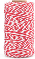 jijAcraft Red and White Twine String, 328 Feet Christmas Bakers Twine String, 2MM Heavy Duty Packing String for DIY Crafts, Christmas Decoration, ...