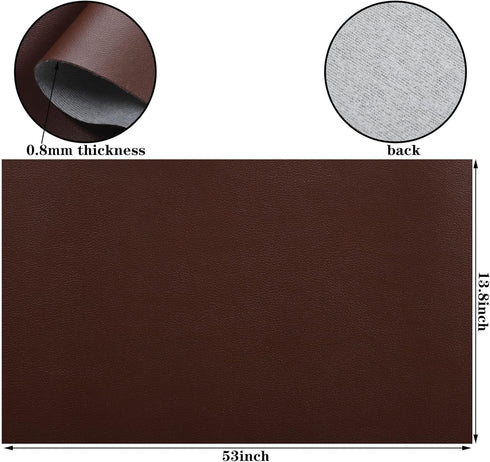 Smooth Solid Color Faux Leather Sheets 13.8"X53"(35cmX135cm),Soft Faux Leather Roll Very Suitable for Making Crafts,Leather Earrings, Bows,Sewing ...