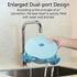 Stainless Steel Baby Feeding Bowl, Toddler Suction Plate with Lid Spoon and Fork, Perfect for Children (Blue)...