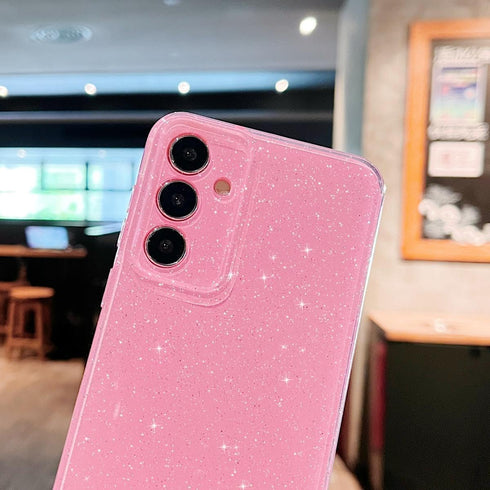 Compatible with for Samsung Galaxy S23 FE Case,Cute Neon Bright Color,Glitter Bling Thin Slim Shockproof Silicone Sparkly Case, Soft TPU Phone Cas...