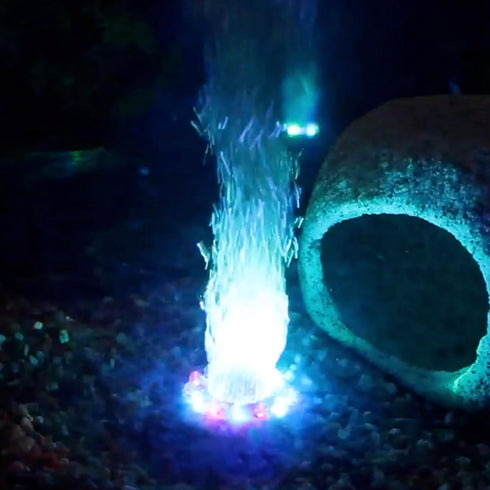 Penn-Plax Cascade Multi-Colored Rainbow LED Air Stone – Great Bubbler for Freshwater & Saltwater Aquariums – 2.5” Diameter...