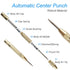 2Pcs Automatic Center Punch, 5'' Premium Spring Loaded Center Punch, Adjustable Spring Loaded Center Hole Punch, Heavy Duty Steel Automatic Center...