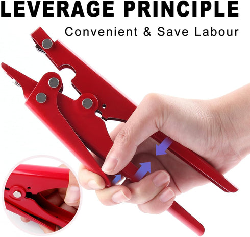 Zip Tie Tool, Zhushan Cutting Tool Fastening Cable Tie Tool with Adjustable Tension to Fasten and Cut Nylon Cable Tie...