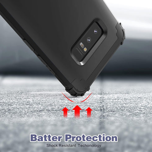 IDweel for Galaxy Note 8 Case, 3 in 1 Shockproof Slim Hybrid Heavy Duty Protection Hard PC Cover Soft Silicone Rugged Bumper Full Body Case for fo...