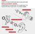 Front Wheel Bearings Seals for Honda FourTrax 300 Rancher 350 400 420 Only for 4x4, OEM# 91051-HC5-003 91209-HN2-003 91256-HC5-003...