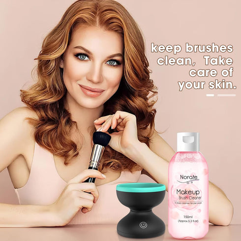 Norate Makeup Brush Cleaner, Make Up Brush Cleansers Solution, Makeup Cleaner for Makeup Brushes, Beauty Sponge, Powder Puff, Deep Clean Brush Sha...