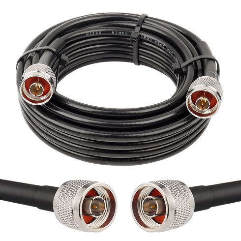 KMR240 N Male to N Male Cable 15ft,Low Loss N Type Cable N Male Cable N Coax Jumper Cable, 50 Ohm Coax Extension Cable with N Male Connector...