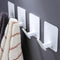 DELITON Adhesive Towel Hooks/Bathroom Wall Hooks - White Heavy Duty Self Adhesive Hooks Stick on Hanging Robes Coats Clothes for Bedroom Kitchen D...