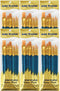 6 Pack 60 Pcs Nylon Hair Paint Brushes Set, Blue Artist Paint Brushes for Acrylic, Oil Watercolor, School Students Painting Set...