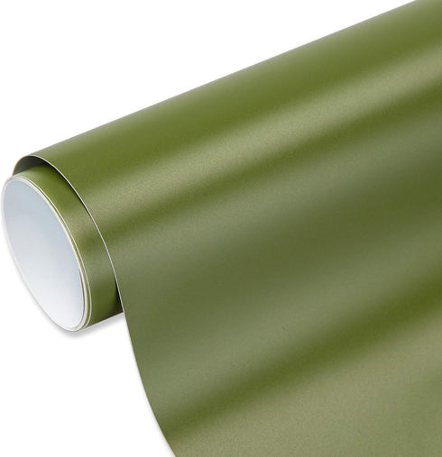 VINYL FROG Olive Green Adhesive Vinyl Roll 12" x10ft Olive Green Craft Vinyl Matte Green Permanent Vinyl for Home Decor, Mug, Car, and Other Stick...
