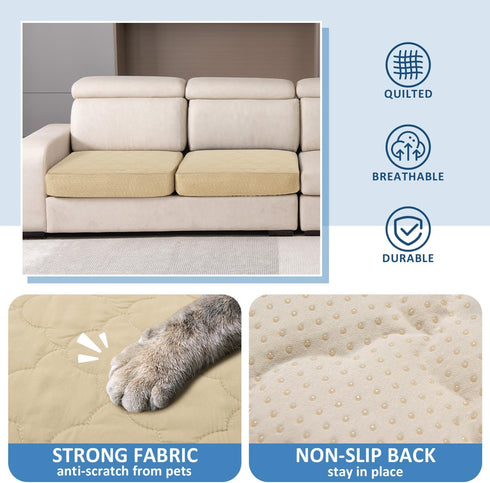 CHHKON Dog Bed Covers Replacement Washable Waterproof Pet Puppy Bed Cover for Dog(Beige,30x20x6 inch)...