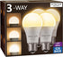 Briignite LED Light Bulbs, 3 Way Light Bulbs 50 100 150W Equivalent, 3 Way Light Bulbs, Three Way A19 Light Bulbs E26 Medium Base, Warm White 3000...