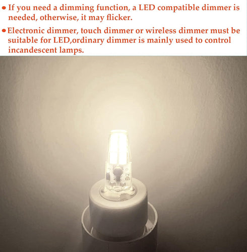 Dimmable G4 LED Bulb 12V 24V JC Tybe,20-30W T3 G4 Halogen Equivalent,4000K Natural White,G4 Bi-Pin Base, 300LM,Chandelier Lighting/Landscape Light...