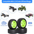 1/10 PreGlued 12mm Hex 2.2'' RC Buggy Wheels and Tires for Traxxas Redcat Shockwave Wltoys 144001 Losi HSP 94107 94170 RC Off-Road Cars...