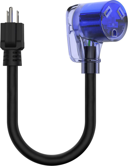STW 10 Gauge,18“, NEMA N5-15P 15amp Male to TT-30R 30amp Female, 110 or 120 Volt, ETL Certified Cable,MLTH Heavy Duty RV Adapter/Converter/Electri...