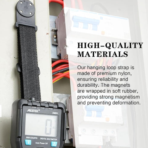 Multimeter Magnetic Hanging Strap,Multifunctional Magnetic Strap Kit for Fluke Digital Multimeter,1 Straps, 1 Magnetic Hanger,Magnetic Hanger for ...