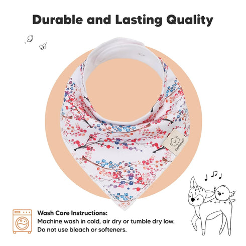 10-Pack Organic Baby Bandana Bibs - Organic Cotton Bandana Bibs for Boys, Girls, Super Absorbent Bandana Drool Bibs, Teething Bibs, Baby Bibs for ...