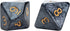 Gate Keeper Games and Dice: Mercurial Dice: Black Hole - 7pc RPG Set, Deep Shimmering Black Resin & Gold Numerals, Resin Dice for Role Playing Gam...