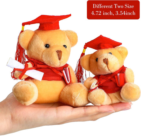 Sumind 6 Pieces Graduation Bears Class of 2024 Graduation Plush Bears Bulk Stuffed Animal Bears with Cap for Kindergarten Primary School College H...